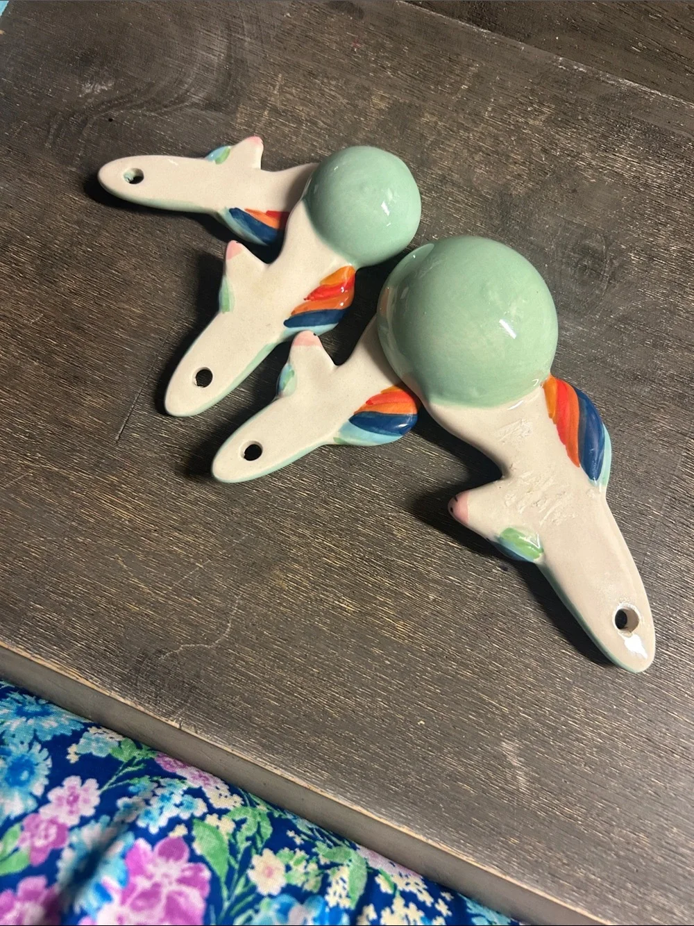 Unicorn Rainbow Ceramic Measuring Spoon Set - Mint & Multicolor‎